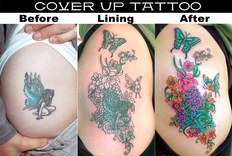 Fairy tattoo cover up