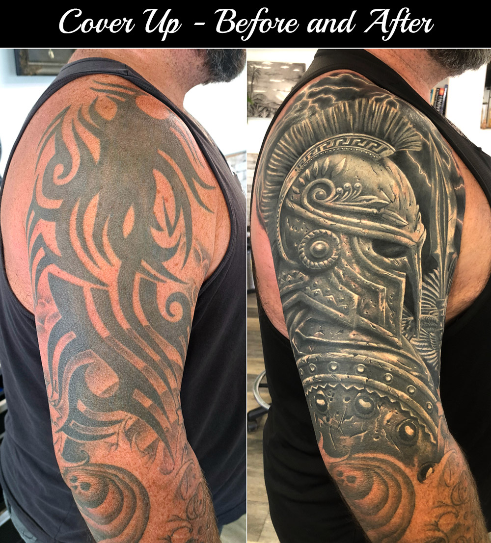 Spartan cover up tattoo