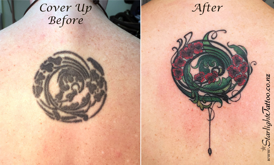 Art nouveau tattoo cover up