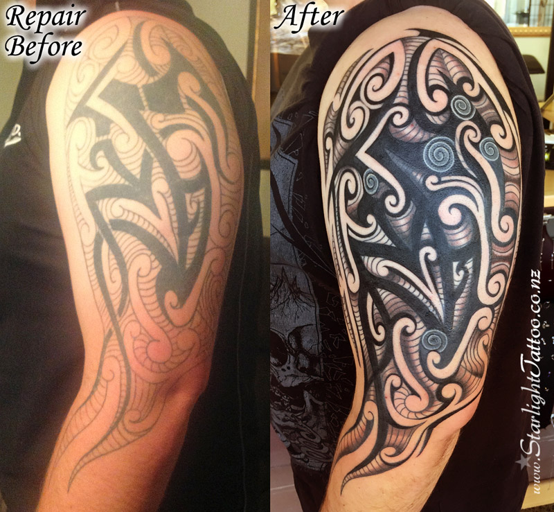 Tribal koru cover up