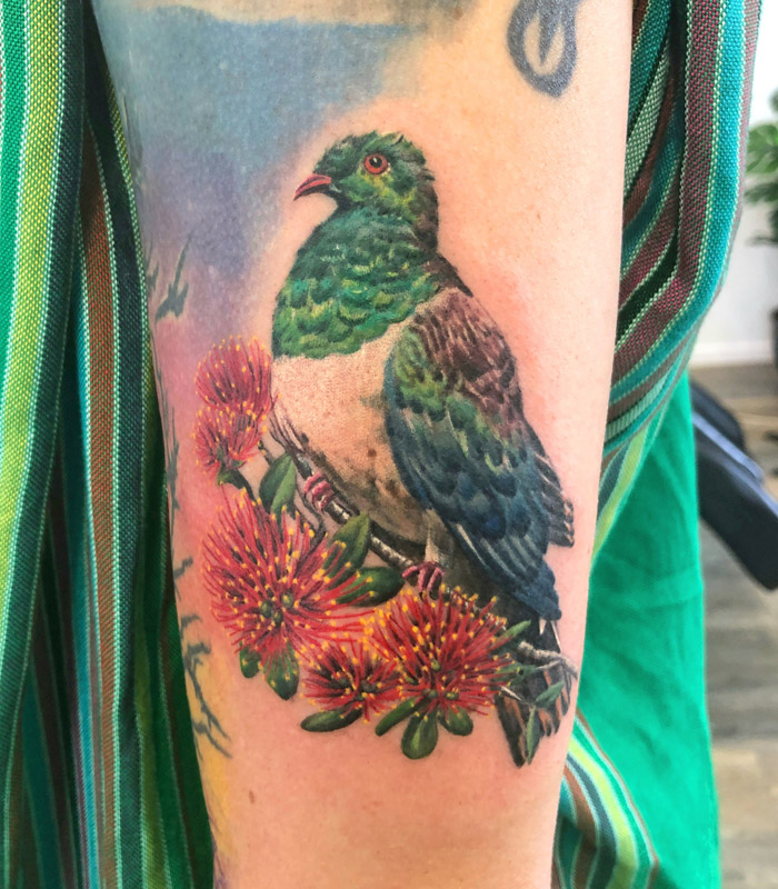 Wood pigeon tattoo