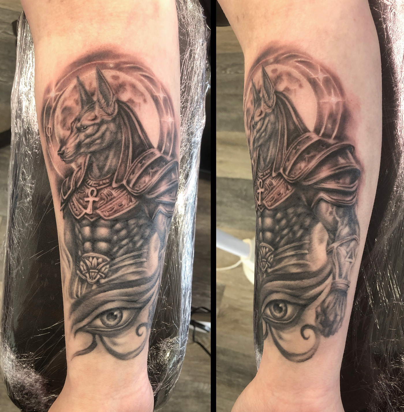Anubis tattoo - custom tattoo art in Auckland