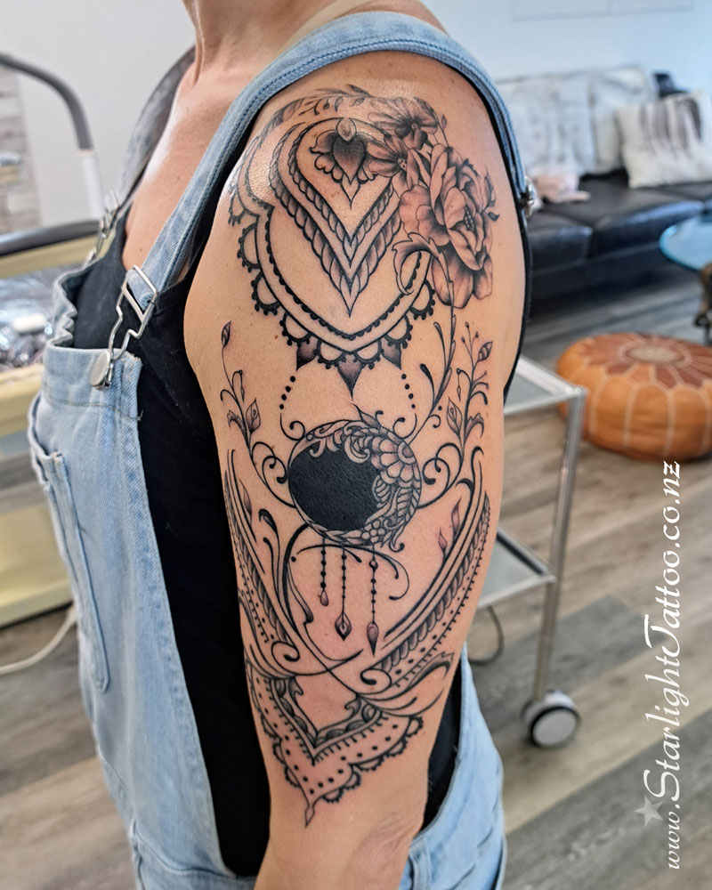 Floral boho tattoo