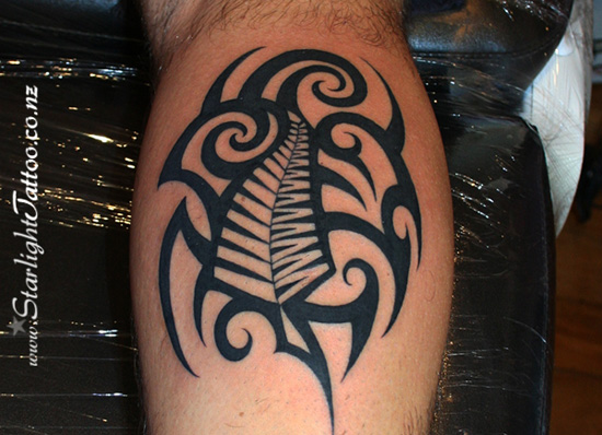 NZ fern tribal tattoo