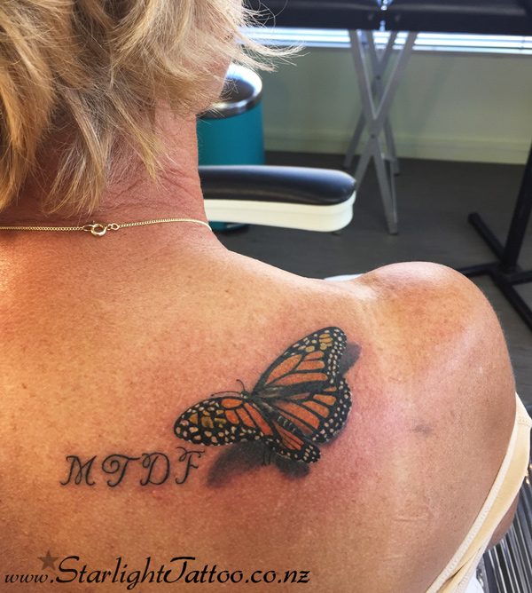 A vibrant depiction of 3d butterfly - tattoo art in New Zealand