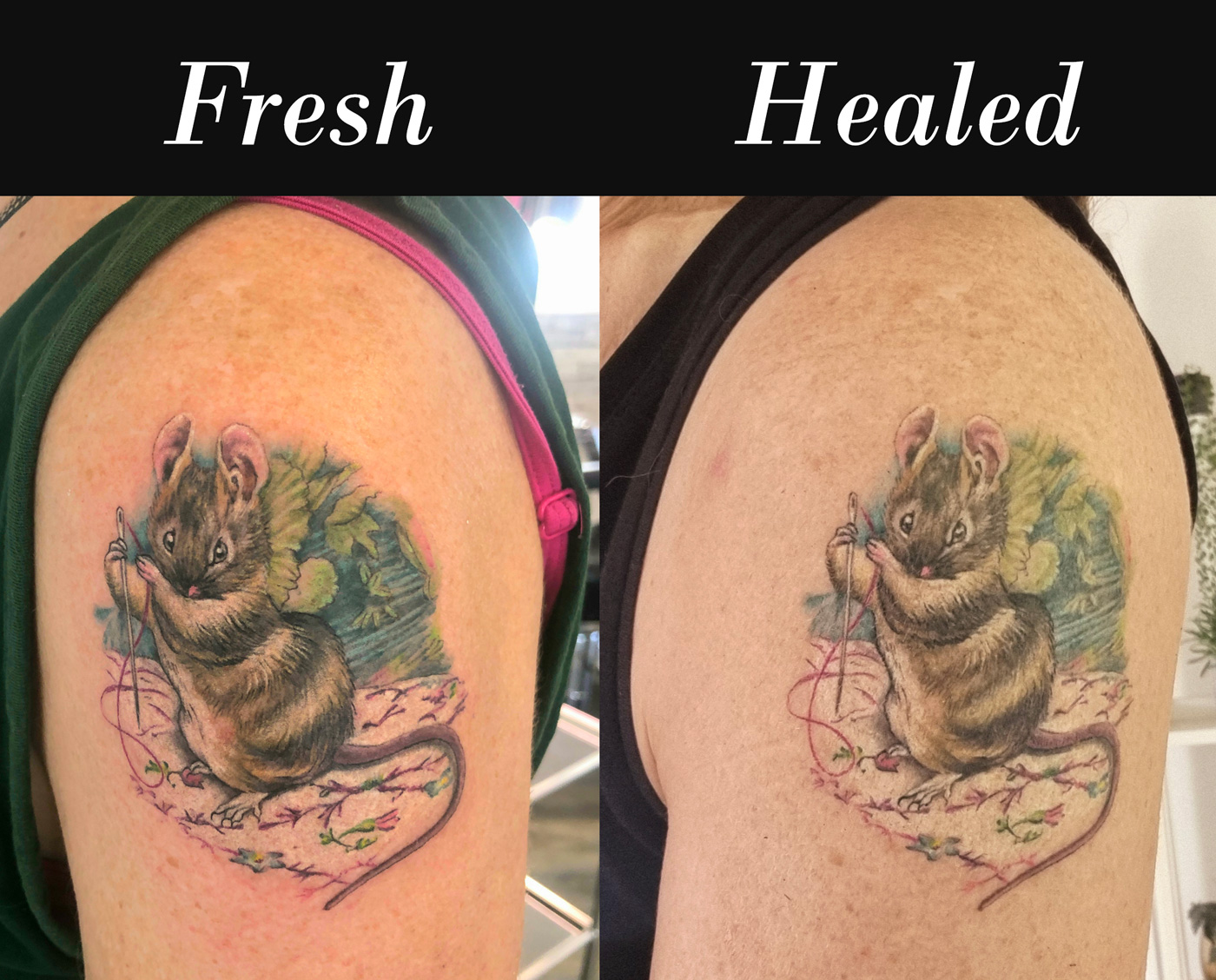 Custom tattoo inspired by Beatrix Potter