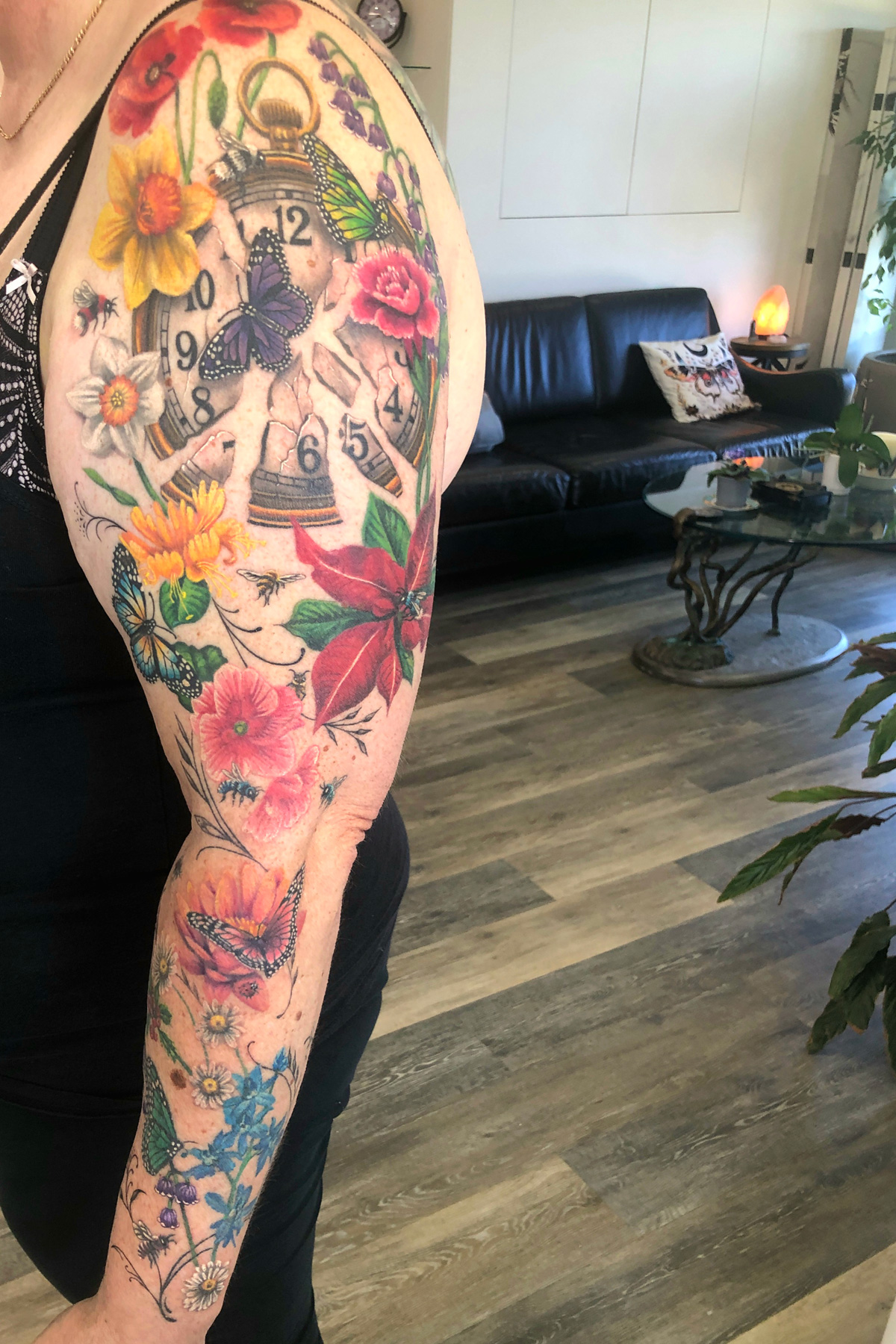 Birth flower tattoo