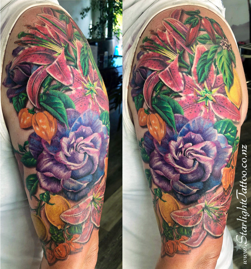 Floral tattoo design