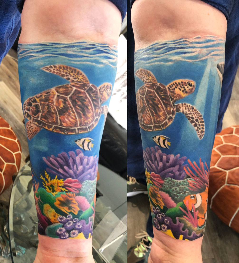 Ocean Tattoo - custom tattoo work