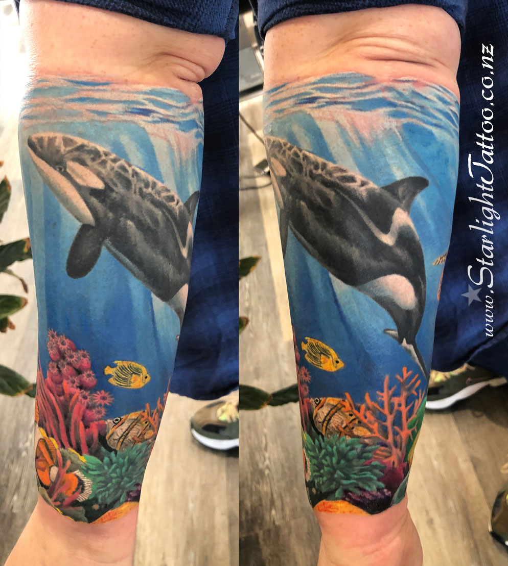 Ocean Tattoo - custom tattoo work from Auckland