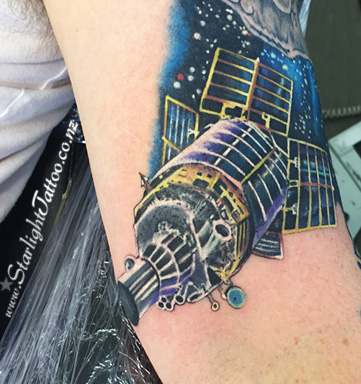 Space Satellite - human curiosity technology lost in time