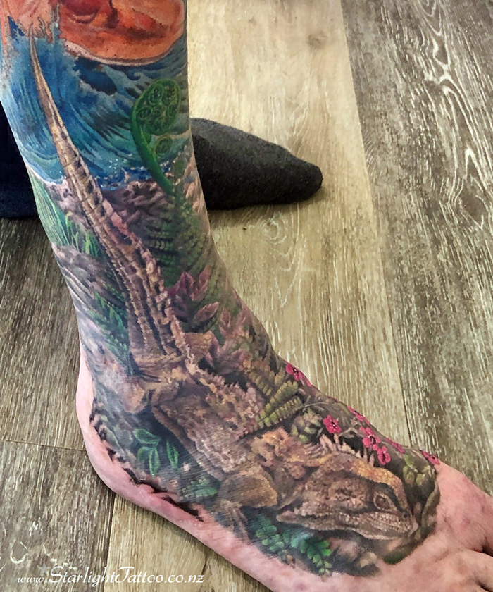 Tuatara Tattoo - custom tattoo work from Auckland