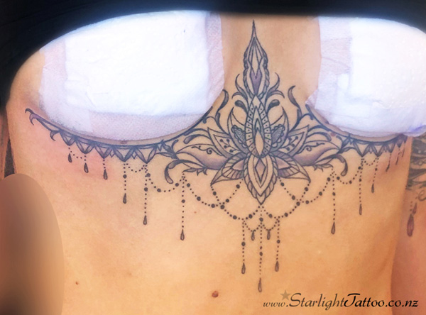 Underbust Tattoo - custom tattoo work from Auckland