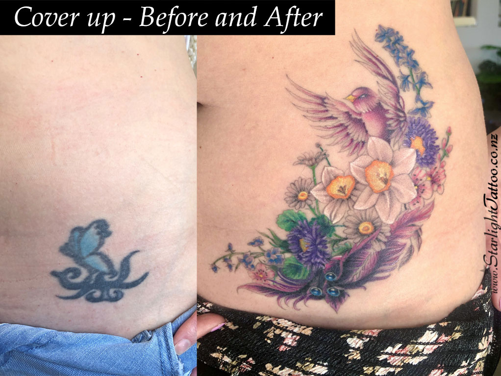 Bird tattoo soaring into freedom, representing emotional release