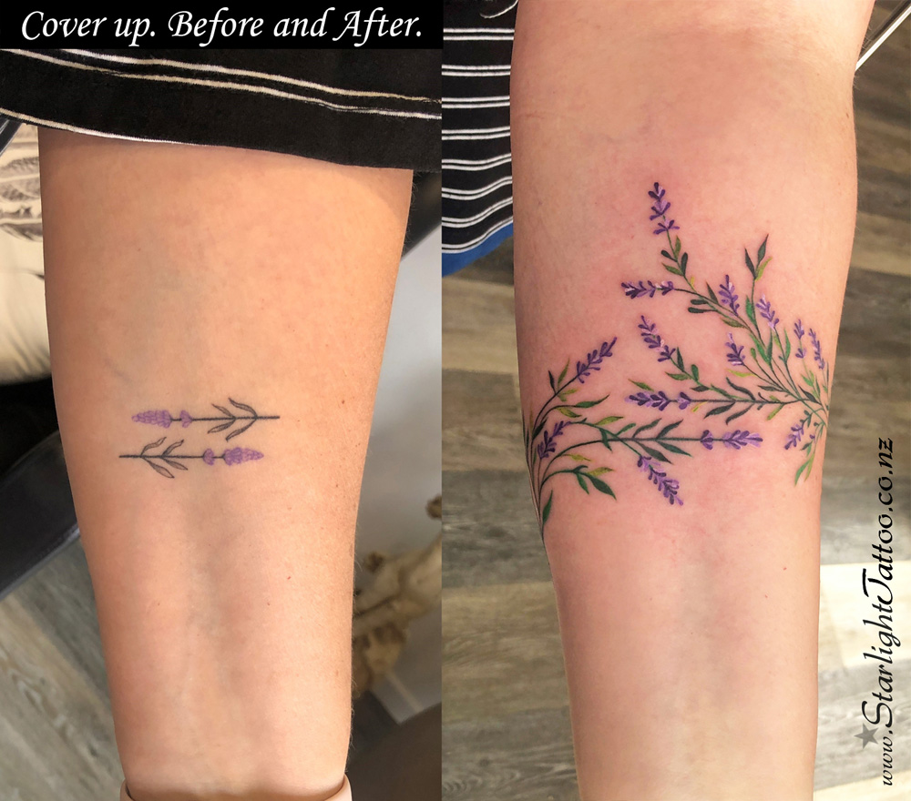 Tattoo of delicate flowers blooming with quiet enchantment
