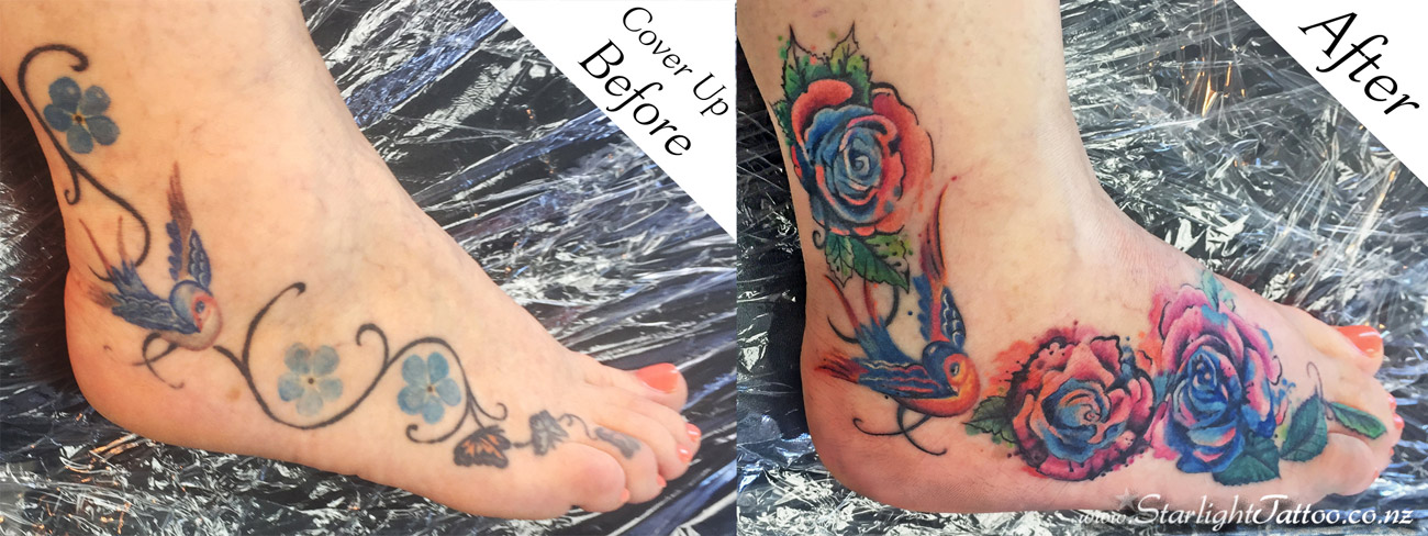 Foot tattoo marking a renewed journey