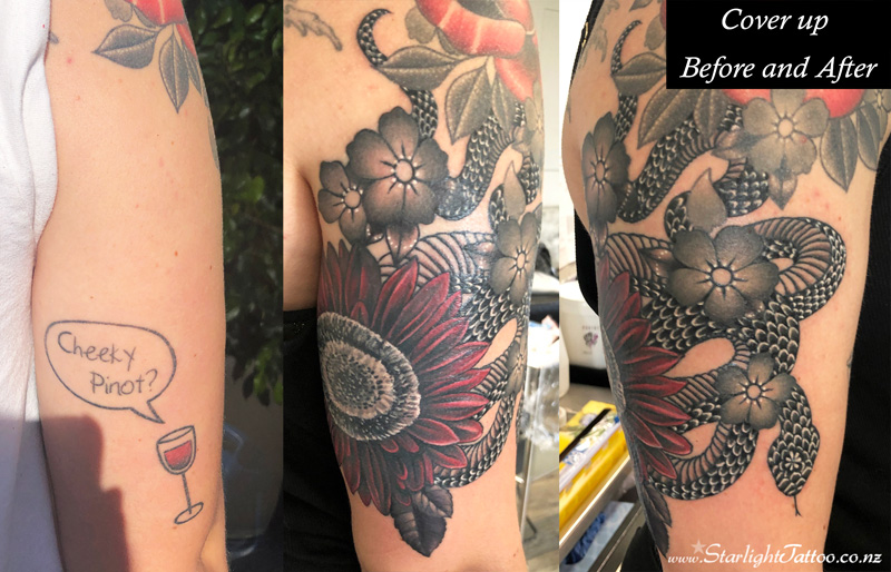 Coiled serpent inked in shadow