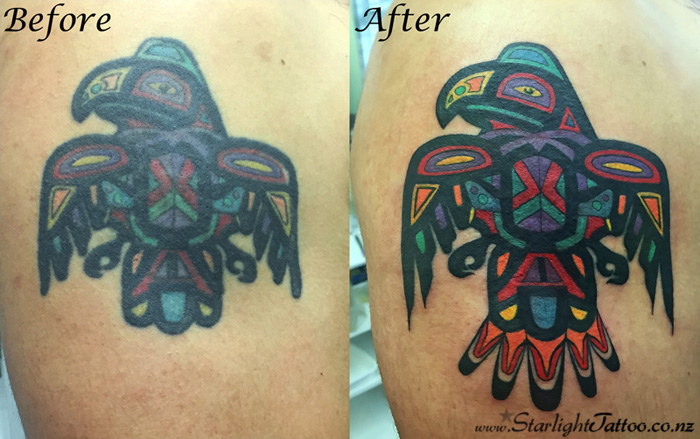 Eagle soaring with radiant wings