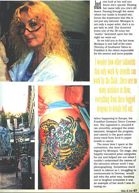 Skin & Ink magazine feature on Monique in Germany