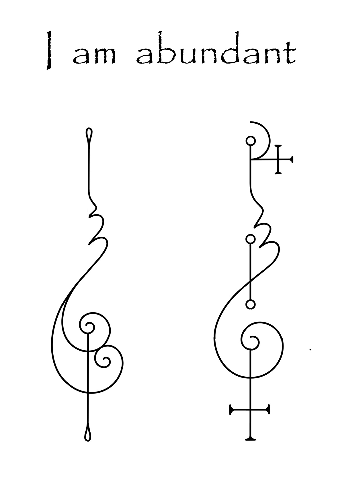 Abundance sigil tattoos.